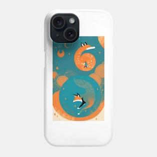 Floral Flower Fox Yoga Phone Case