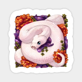 Snake in flowers Magnet