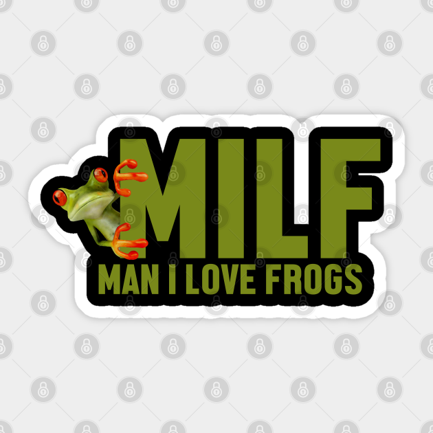 man i love frogs - shy - Man I Love Frogs - Sticker