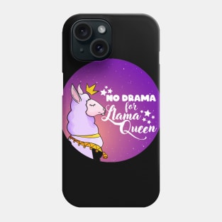 No Drama For Llama Funny Humor Cute Llama Quote Phone Case