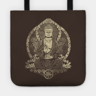 Siddhartha Gautama Buddha Grunge Halftone Tote