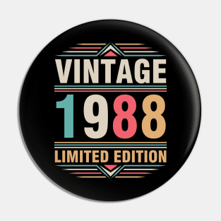 Vintage 1988 Ltd Edition Happy Birthday 34 Years Old Me You Pin