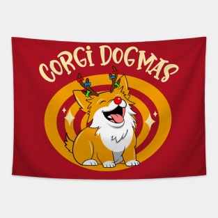 Corgi Dogmas not Merry Christmas Tapestry