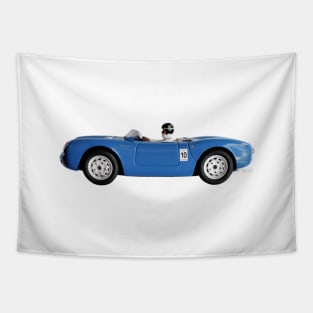 Blue Toy Car Tapestry