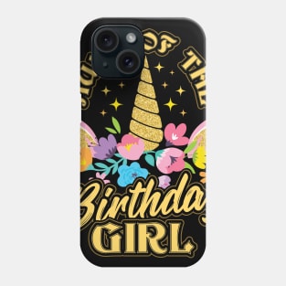 Aunt of the Birthday Girl Unicorn Phone Case