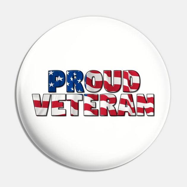 Proud American Veteran Pin by Girona