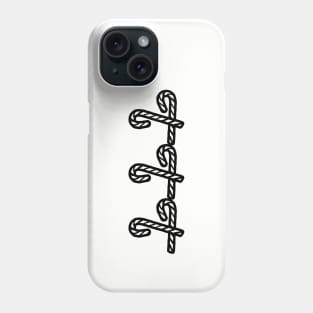 Christmas Candy Canes Line Art Phone Case