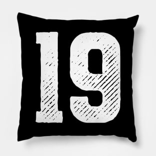 Rough Number 19 Pillow