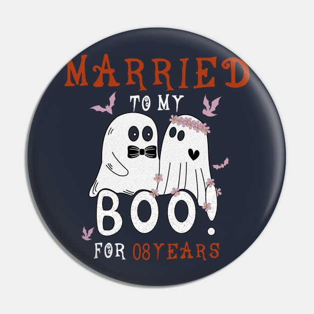 Funny 8th Wedding Anniversary October 8th Anniversary Pin by YOUNESS98