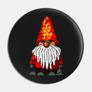 Fire Gnome Doodle Pin