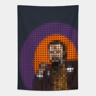 Dotty Laughing Leo Drinking Wine Memes Tapestry