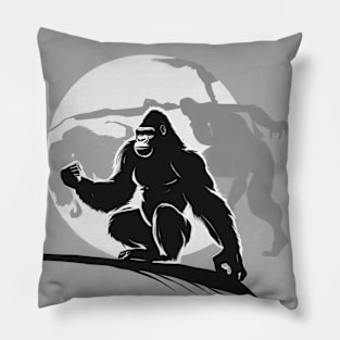 Gorilla Shadow Silhouette Anime Style Collection No. 160 Pillow