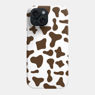 Chocolate Brown Cow Print Phone Case