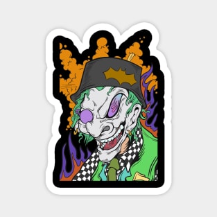 Dope sneaky monster portrait illustration Magnet