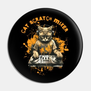 DJ Cat Scratch Mixer Pin