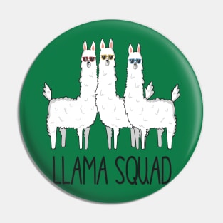 Llama Squad, Funny Cute Llama Pin