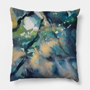 Chill Blue Abstract Pillow