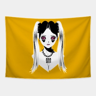 uniWHITE Anime Goddess of depression Tapestry