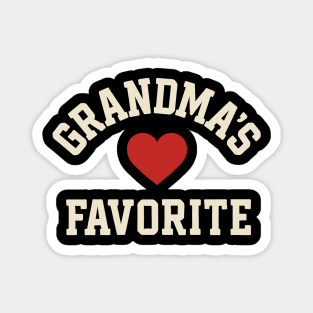Grandma’s Favorite Cute Heart Grandchild – Favorite Grandkid Gift Magnet