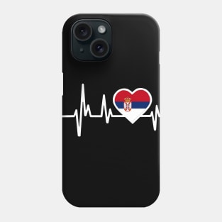 Serbia Heartbeat Flag Phone Case