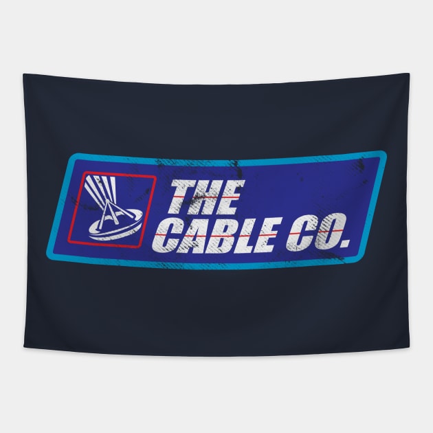 The Cable Co. Cable Guy Logo Tapestry by tvshirts