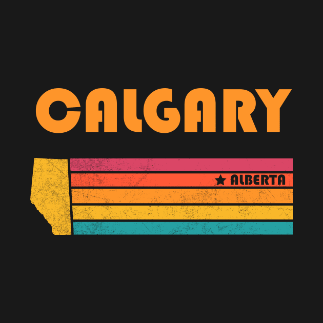 Calgary Alberta Canada Vintage Distressed Souvenir by NickDezArts