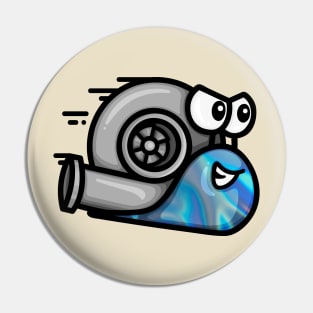 Turbo Snail - Blue Holographic Pin