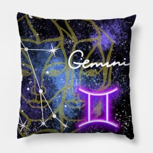 Gemini Twins Zodiac Sign Astrology Pillow