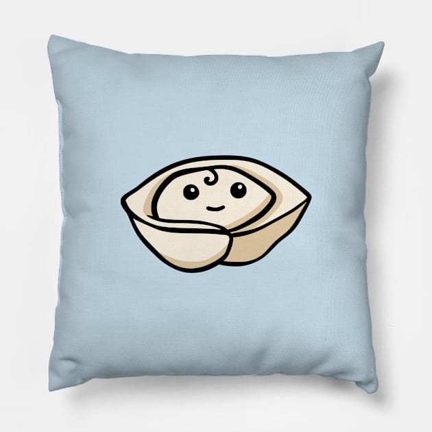 Baby Wonton Kawaii Dumplings Pillow by Chigurena