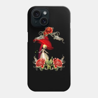 Cute fairy with wonderful flowers Phone Case