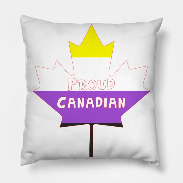 Proud Canadian (Non-Binary) Pillow by EmceeFrodis