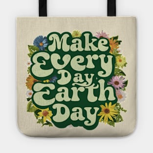 floral every day earth day environmental awareness Tote