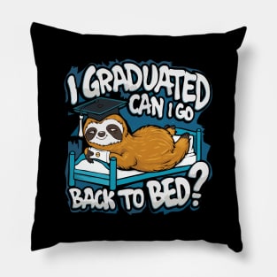 Graduation Bliss Sloth Design - Celebrate & Snooze Pillow