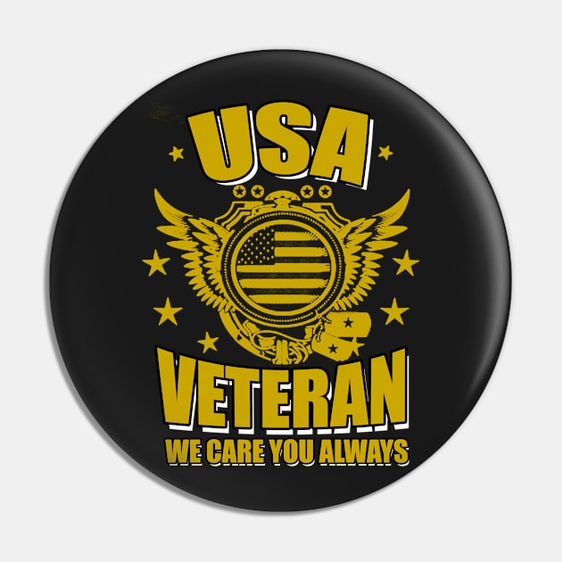 Veterans Army Gift Pin by woormle