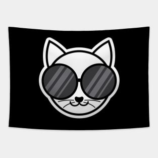 Cat Wearing Sunglasses | Black Tapestry