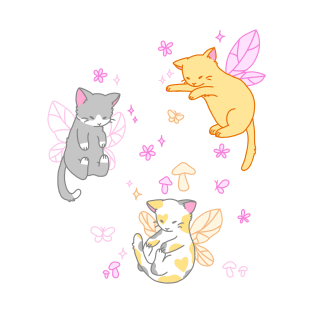 fairy kitties (pink/white/orange) T-Shirt