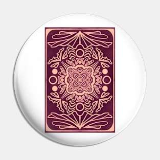 Tarot Card Backing Maroon Pin