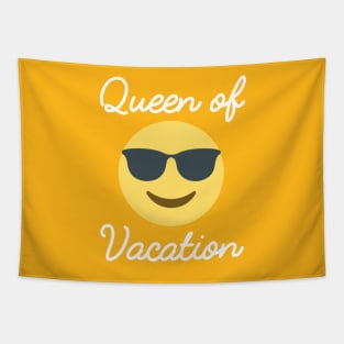 Queen of vacation with emoji Tapestry