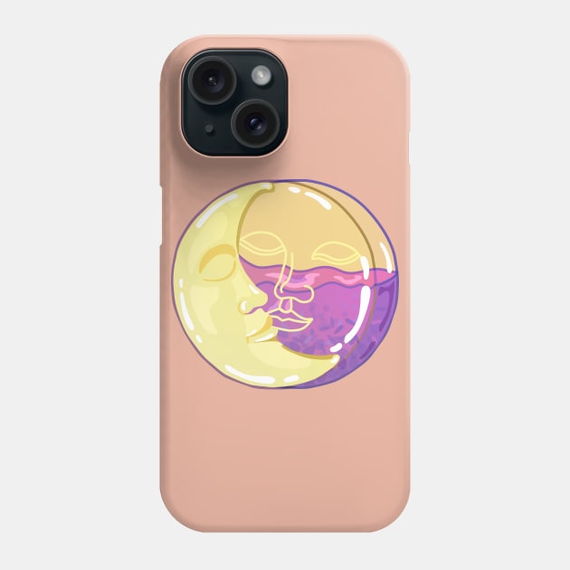 Vintage Sun and Moon Faces Phone Case by NOSSIKKO