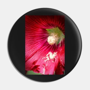 Crimson Hollyhock Pin