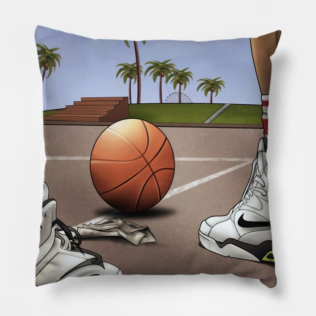 WHITE MEN CANT JUMP / ILLUSTRATION ICONIC Pillow by Jey13