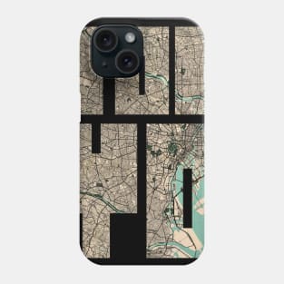 Tokyo, Japan City Map Typography - Vintage Phone Case