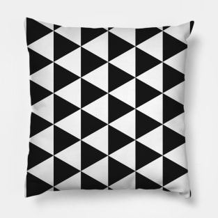Black and White Triangular Seamless Pattern 001#002 Pillow