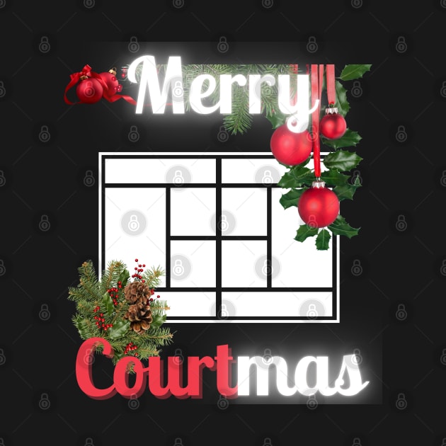 Merry Courtmas Christmas Tennis by TopTennisMerch