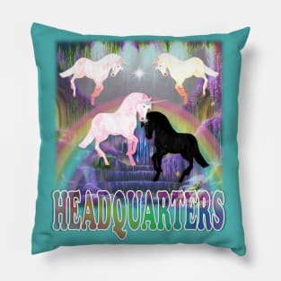 Unicorn Headquarters Pillow