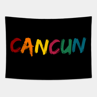 CANCUN. Colorful and Cool Summer Design. Mexican Beach Summertime Tapestry