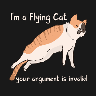 I'm a flying/hovering cat funny doodle cat t-shirt T-Shirt