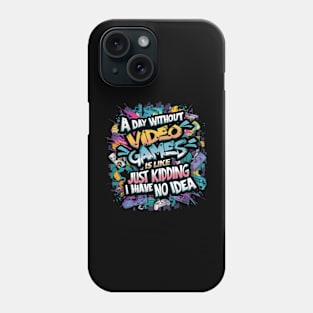 Unplugged Gamer: Embrace the Unknown World Beyond Gaming! Phone Case