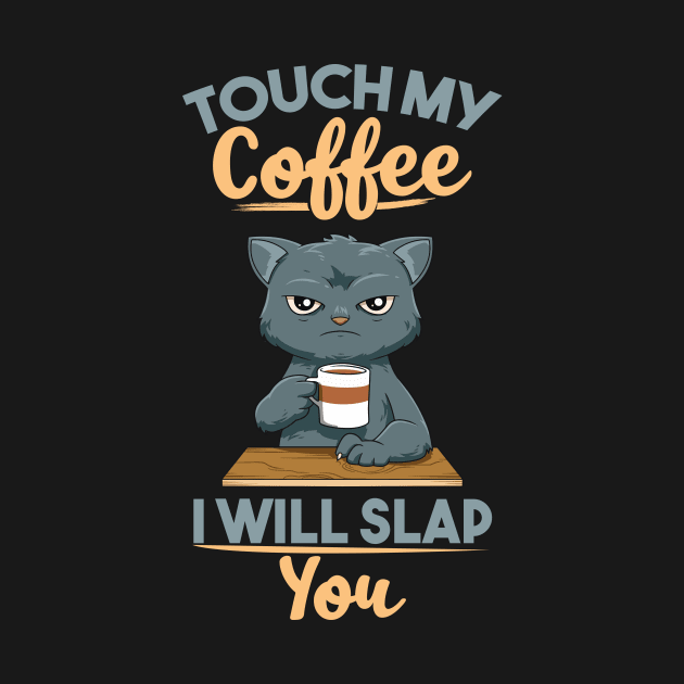 Funny Angry Cat Coffee Lover Feline Morning Animal by melostore