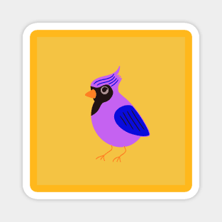 Purple black bird Magnet